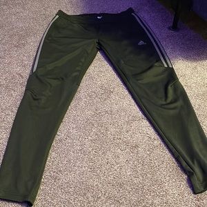 Army Green Adidas Track Pants